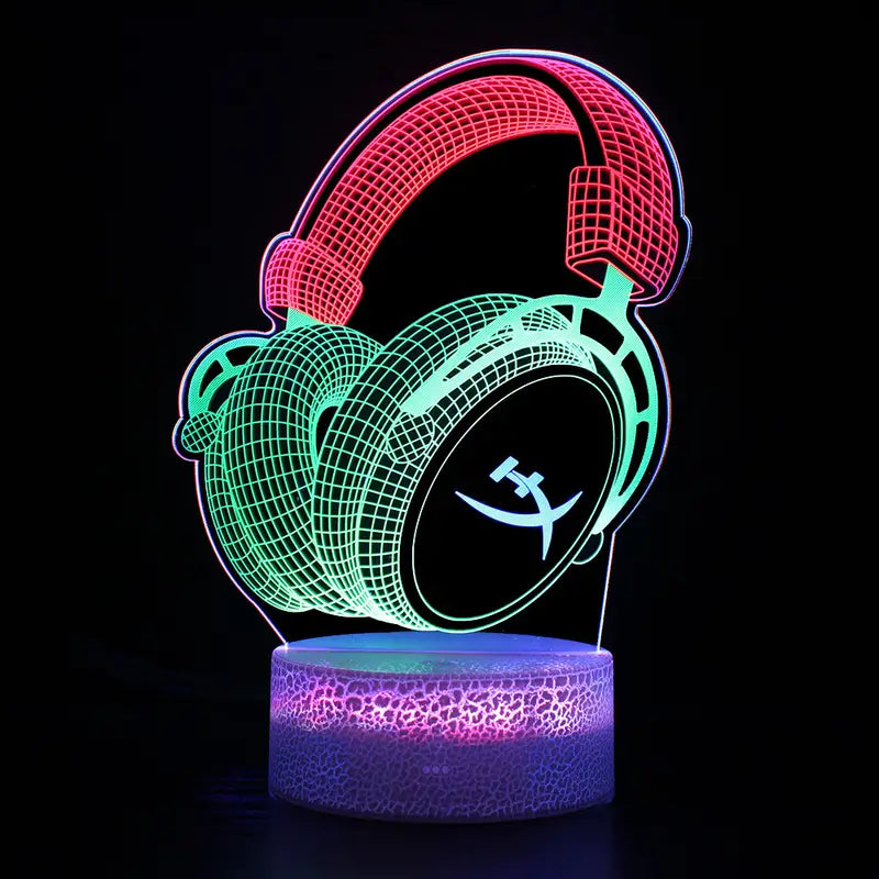 Sonawave 3D Headset Light – Acrylic Color LED Night Lamp